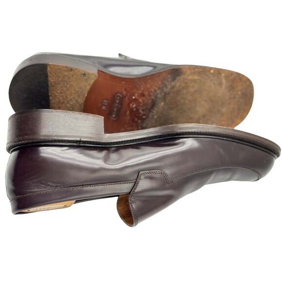 Coach Mens 12D Carson Slip-On Loafers Classic Dress Shoes Brown Leather Italy - Picture 15 of 16